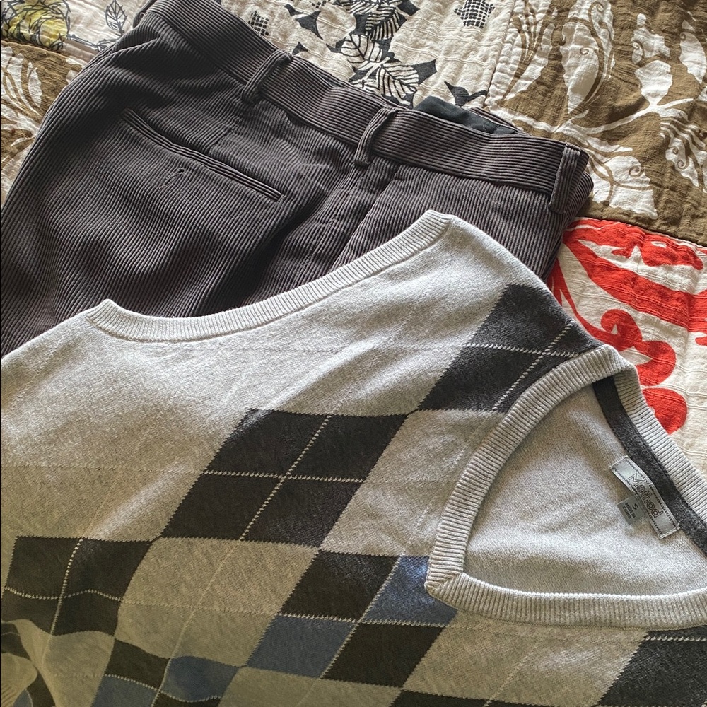 Men's Corduroy Pants in Gray